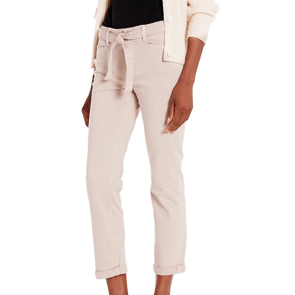Paige Denim Brigitte Weekender front tie Boyfriend Jean vintage pink size 28